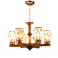 Antique Gold Iron Glass Chandeliers  | JS-13902-6LP-MULTI | Included Bulb | Eliante by Jainsons Lights