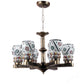 Antique Gold Iron Glass Chandeliers  | JS-13902-6LP-MULTI | Included Bulb | Eliante by Jainsons Lights