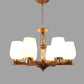 Voila Antique Gold Glass Shaded Chandelier | JS-13901-6LP | Included Bulb | Eliante by Jainsons Lights