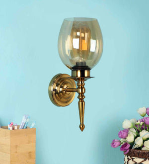Twilight Metal Wallchieres (Antique Gold) | PF-107-1W-Gold | Included Bulb | Eliante by Jainsons Lights