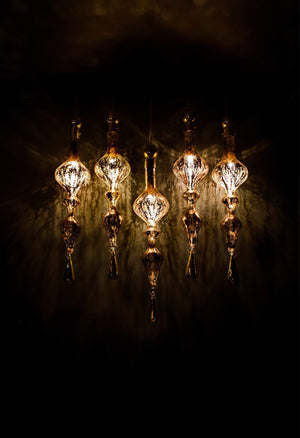 Antique Mercury Glass Finial Chandelier – A Statement Piece for Contemporary Interiors