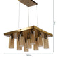 JS-VP S-313-8HL Multi-Arm Chandelier 8xE27 Mild Steel & Glass Material dark brown, gold & Champaign Finish