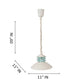 WHITE Metal Single Hanging Light APOLLO HL - Bulb Included