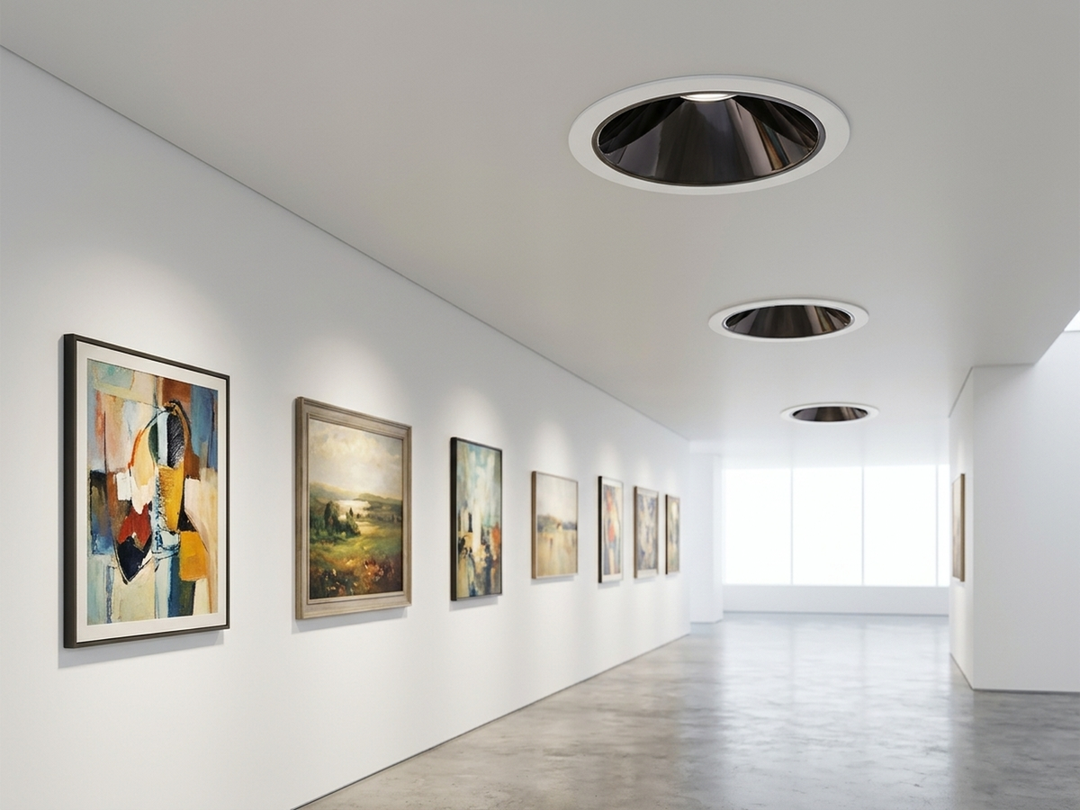 Glanza COB spotlights installed – art gallery