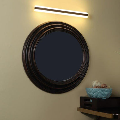 ELIANTE Double Brown Wood Mirror Light- ASPIN-24W - Inbuilt LED
