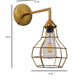 Aurore Gold Iron Wall Scone | 6138-1W | Included Bulb | Eliante by Jainsons Lights