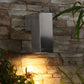 Silver Metal Outdoor Wall Light Av003-1-Sq-SSV