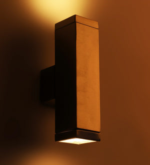 Silver Metal Outdoor Wall Light Av003-2-Sq-SSV