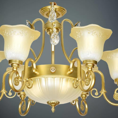 JSPHILO-6-168-6+3xE27 Classic Chandeliers