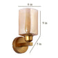 ELIANTE Gold Iron Base White and Gold White Shade Wall Light - B-425-1W-Sq - Bulb Included