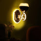 ELIANTE Gold Iron Base Frost White Shade Wall Light - B-6738 - Inbuilt LED