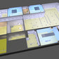 Dialux office lighting model — floor-plate overview with the per-room fixture layout