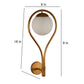 Dorada Gold Metal Wall Light - BADMINTON-1W - Included Bulbs