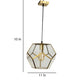 Frosted Lamps Antique Gold Metal Hanging Light -BALL-1LP - Included Bulbs