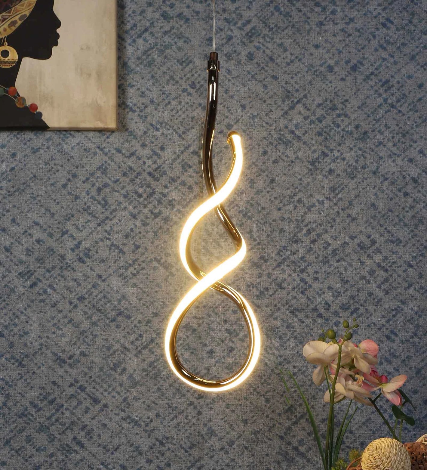 Barcosa Gold Iron CHANDELIERS | Y010-1LP | Included Bulb | Eliante by Jainsons Lights