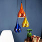 BELAN-3LP-BL-YE-RD-HL-Black Metal Hanging Light