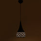 Black Metal Hanging Light - BELLOON-BK-WH - Included Bulb