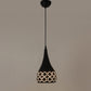 Black Metal Hanging Light - BELLOON-BK-WH - Included Bulb