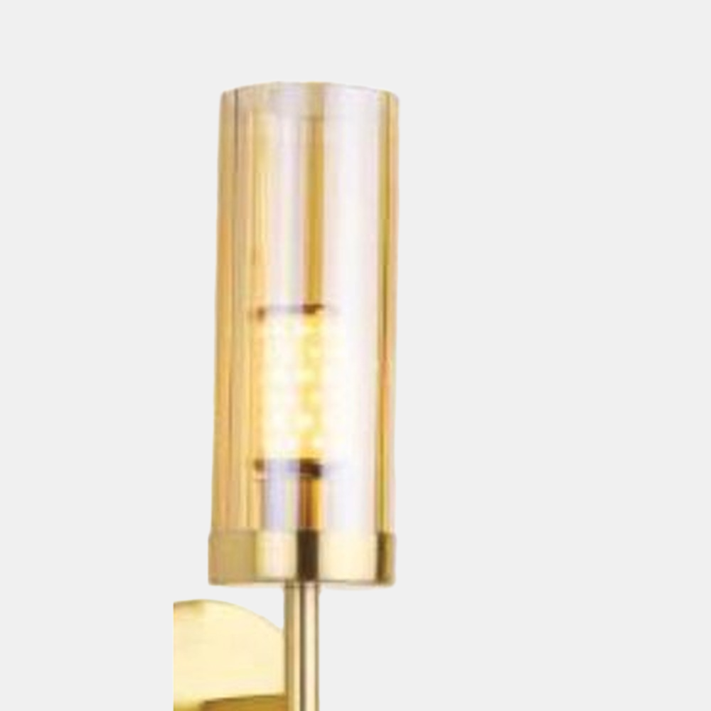 JSPHILO-3-206-1xE27 - Gold & Amber Modern Wall Light