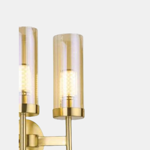 JSPHILO-3-207-2xE27 - Gold & Clear Double Wall Light