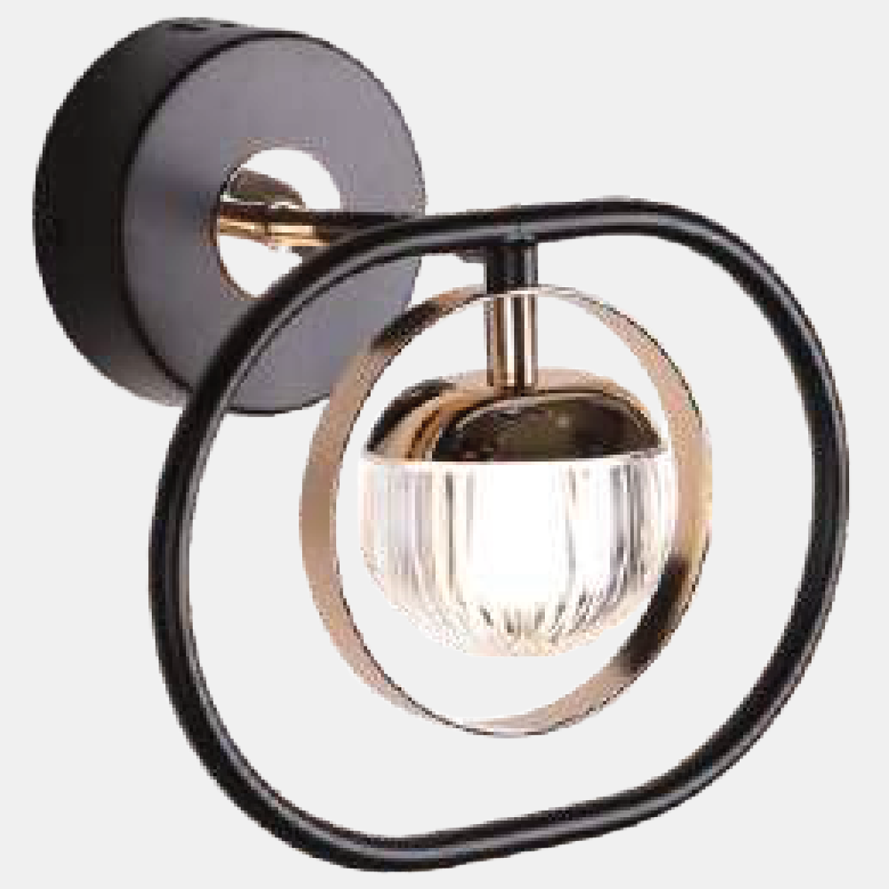 JSPHILO-3-233-LED - Black & Gold Modern Wall Light