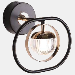 JSPHILO-3-233-LED - Black & Gold Modern Wall Light