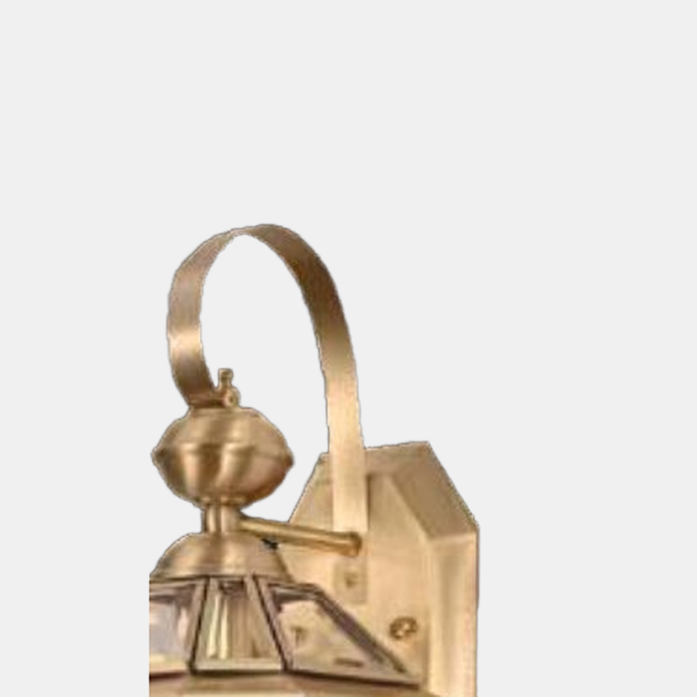 JSPHILO-3-238-1x E27 - Brass & Clear Modern Wall Light