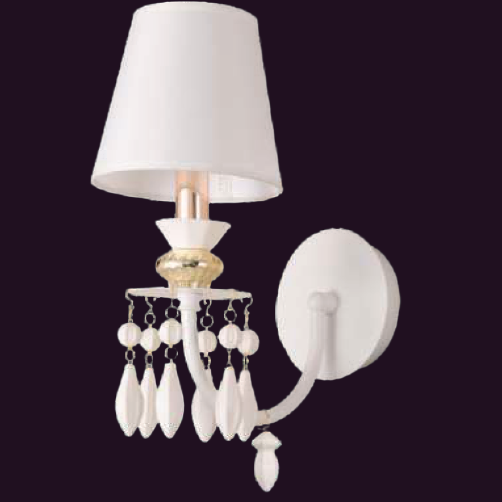 JSPHILO-3-277-1xE14 - White & Gold Modern Wall Light