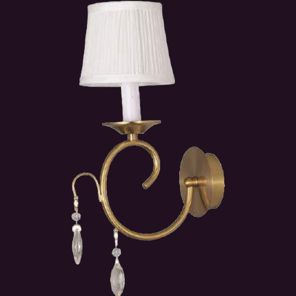 JSPHILO-3-280-1xE14 - Gold & White Novelty Wall Light