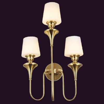 JSPHILO-3-284-3xE27 - Gold & White Luxury Wall Light