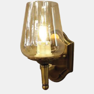 JSPHILO-3-300-1xE27 - Gold & Amber Modern Wall Light