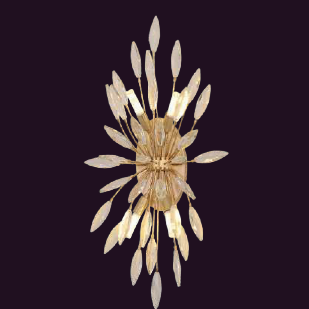 JSPHILO-3-308-4xG9 - Gold & Clear Luxury Wall Light