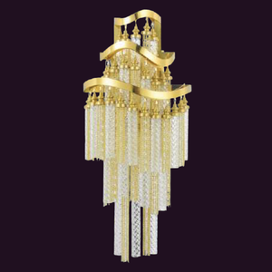 JSPHILO-3-326-4xG9 - Gold & Clear Luxury Wall Light