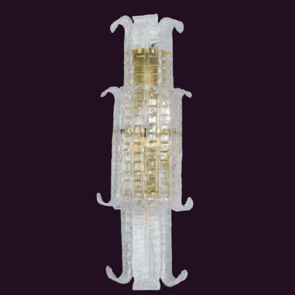 JSPHILO-3-327-4xE14 - Gold & Clear Modern Wall Light