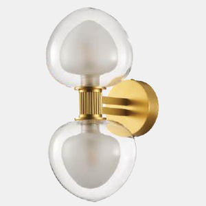 JSPHILO-3-352-2xG9 - Gold & Clear Modern Wall Light