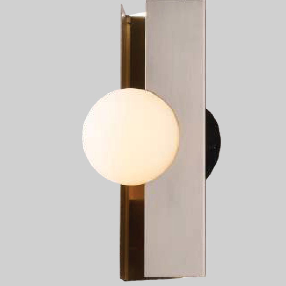 JSPHILO-3-353-1xG9 - Nickel & White Modern Wall Light