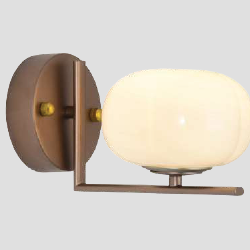 JSPHILO-3-354-1xG9 - Matt Coffee & Cloud White Modern Wall Light