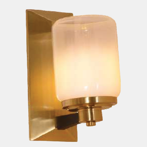 JSPHILO-3-356-1xE27 - Brass Gold & White Modern Wall Light