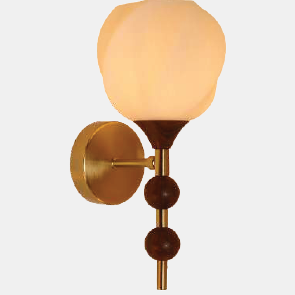 JSPHILO-3-362-1xG9 - Wood & beige & White Modern Wall Light