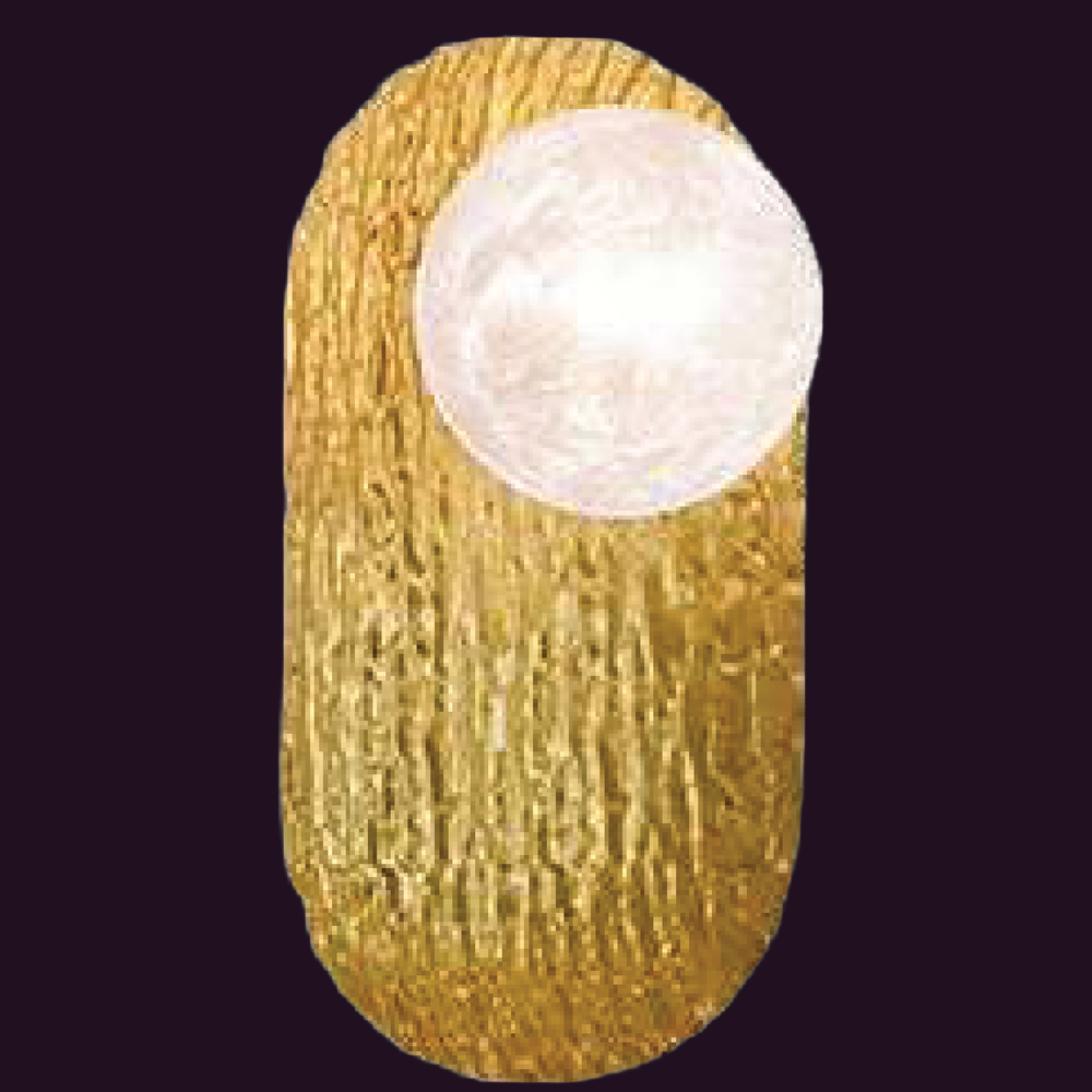 JSPHILO-3-363-1xG9 - Gold & Feather White Luxury Wall Light