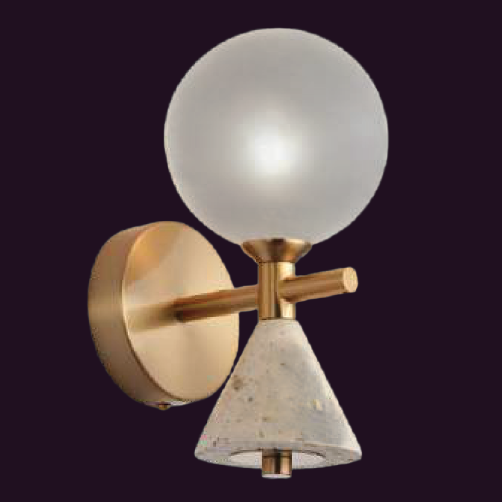 JSPHILO-3-365-1xG9 - Gold & White Luxury Wall Light