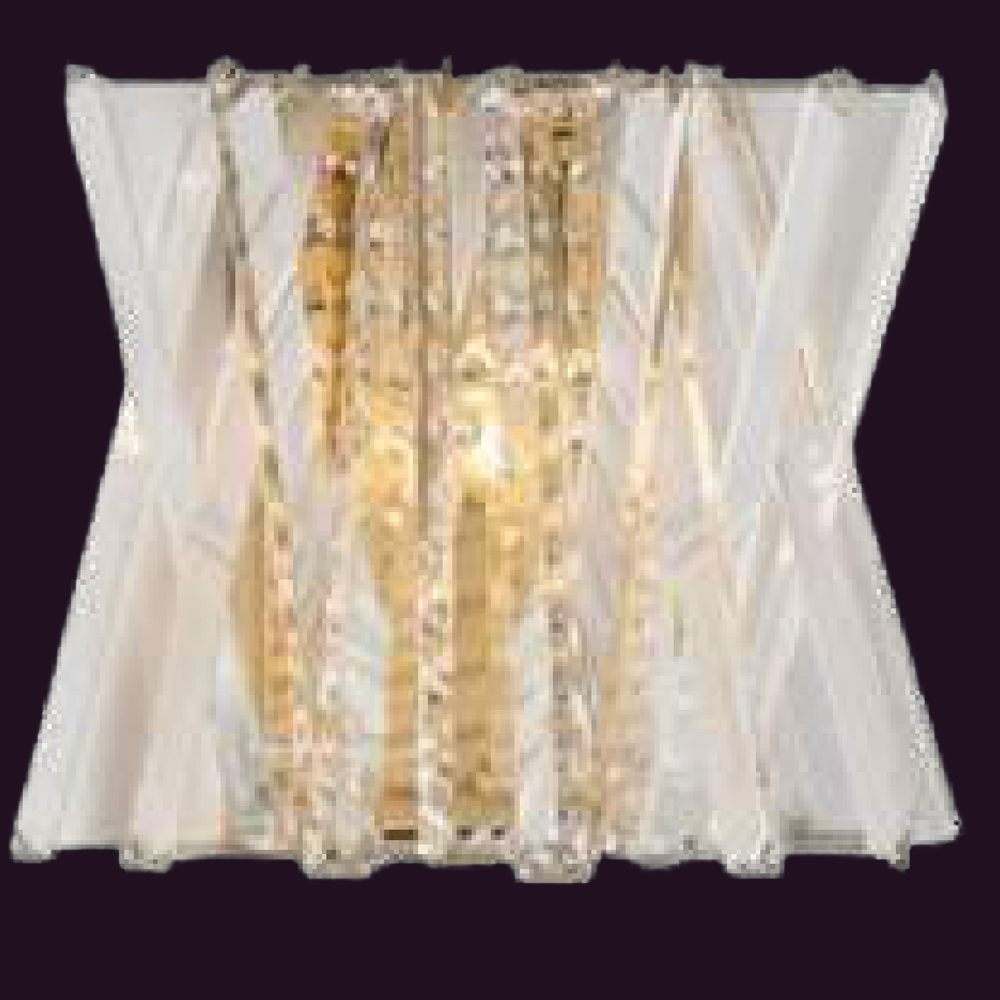 JSPHILO-3-376-2xE14 - Gold & Clear Modern Wall Light