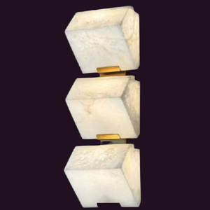 JSPHILO-3-379-3xG9 - Brass Alabaster Marble Wall Light