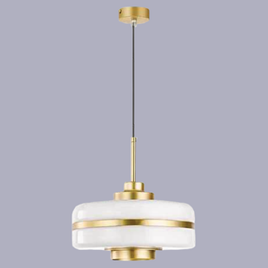 JSPHILO-4-273-1xE27 - Gold & White Luxury Hanging Light