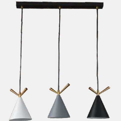 JSPHILO-4-294-3xE27-(L) - BK/GR/WH Rectangular Hanging Light