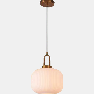 JSPHILO-4-363-1xE27 - White Glass Hanging Light