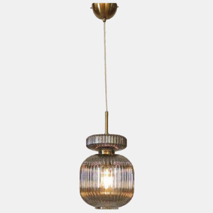 JSPHILO-4-416-1xE27 - Smoke Glass Hanging Light