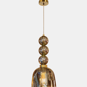 JSPHILO-4-456-1xE27 - Smoke Luxury Hanging Light