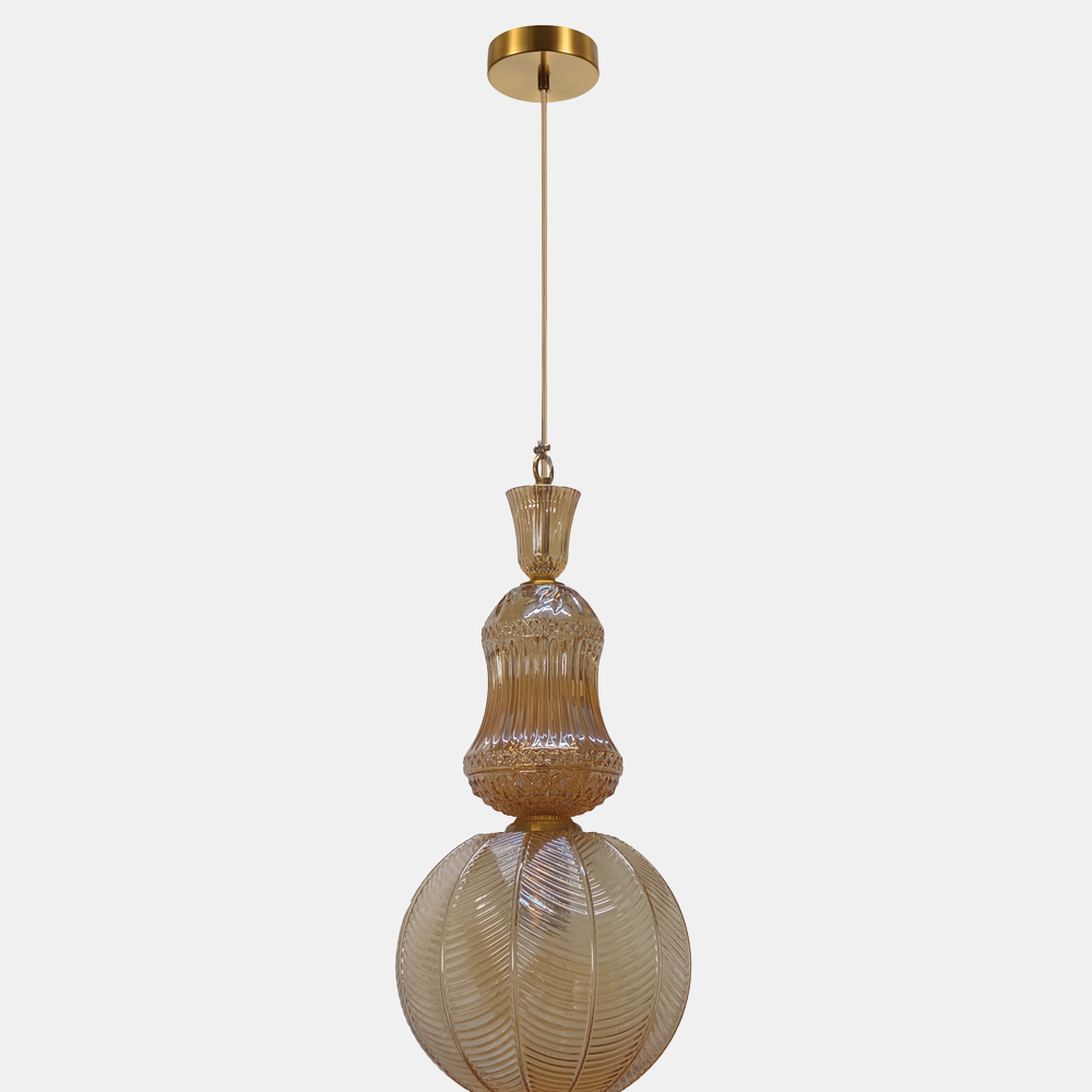 JSPHILO-4-463-1xE27 - Champagne Luxury Hanging Light