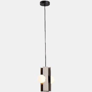 JSPHILO-4-484-2xG9 - Nickel & White Modern Hanging Light